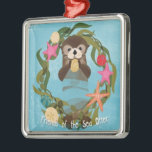 Friends of the Sea Otter Holiday Ornament<br><div class="desc">Get into the holiday spirit with this adorable sea otter ornament. Makes a great gift!</div>