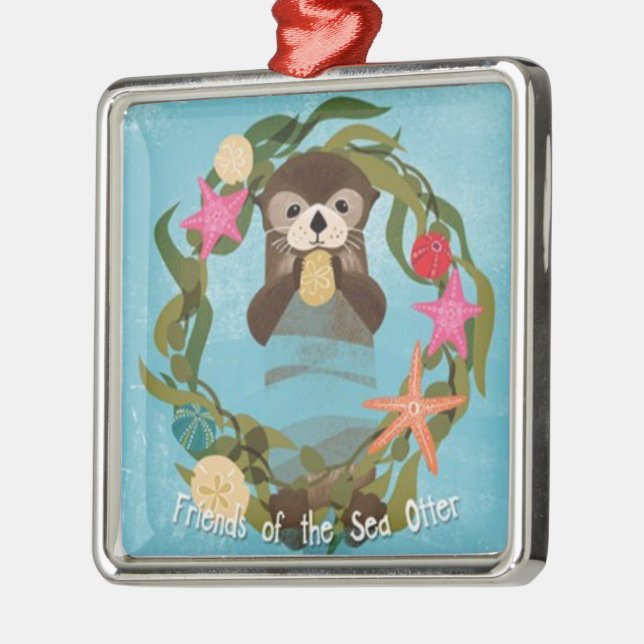 Friends of the Sea Otter Holiday Ornament (Left)