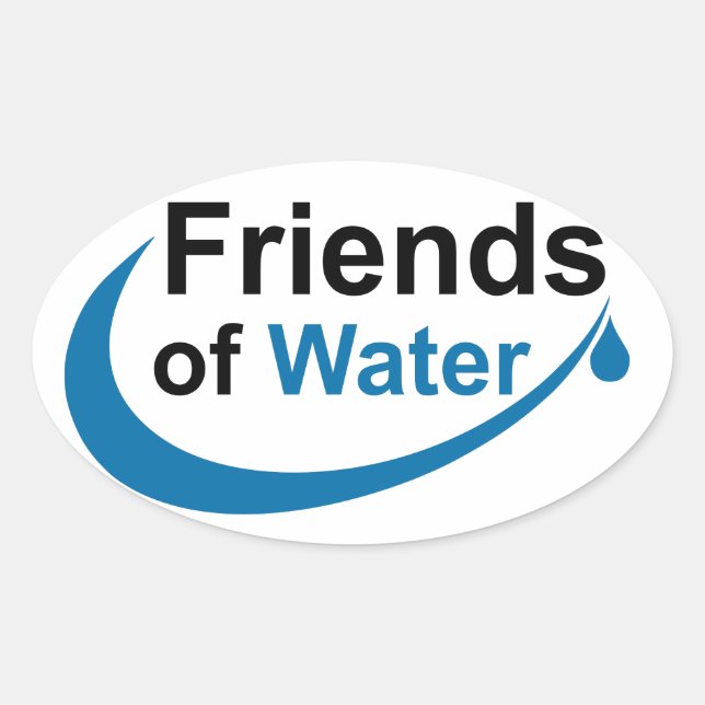 Friends of Water Oval Sticker (Front)