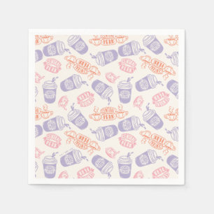 FRIENDS™   Pastel Central Perk Pattern Napkin