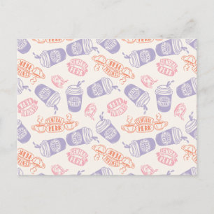 FRIENDS™ Pastel Central Perk Pattern Postcard