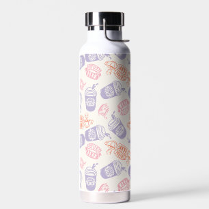 FRIENDS™   Pastel Central Perk Pattern Water Bottle