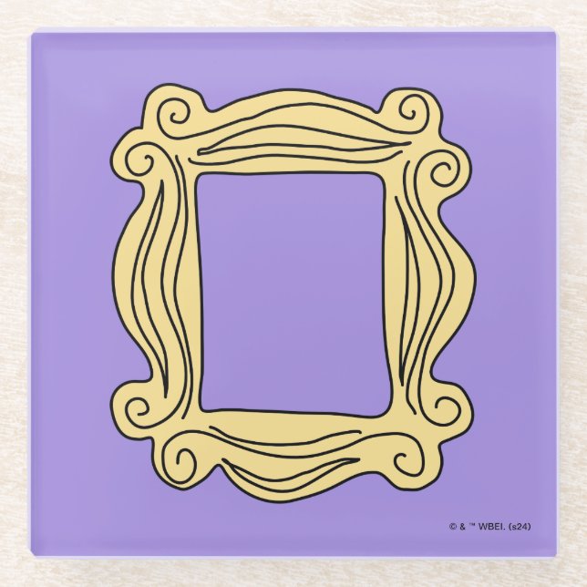 FRIENDS™ | Peephole Frame Glass Coaster (Front)