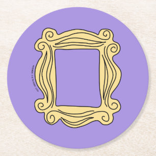 FRIENDS™   Peephole Frame Round Paper Coaster