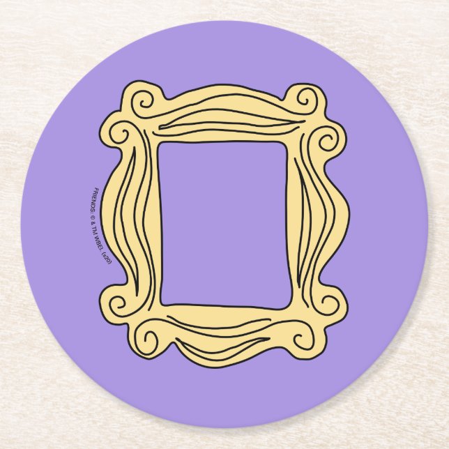 FRIENDS™ | Peephole Frame Round Paper Coaster (Front)