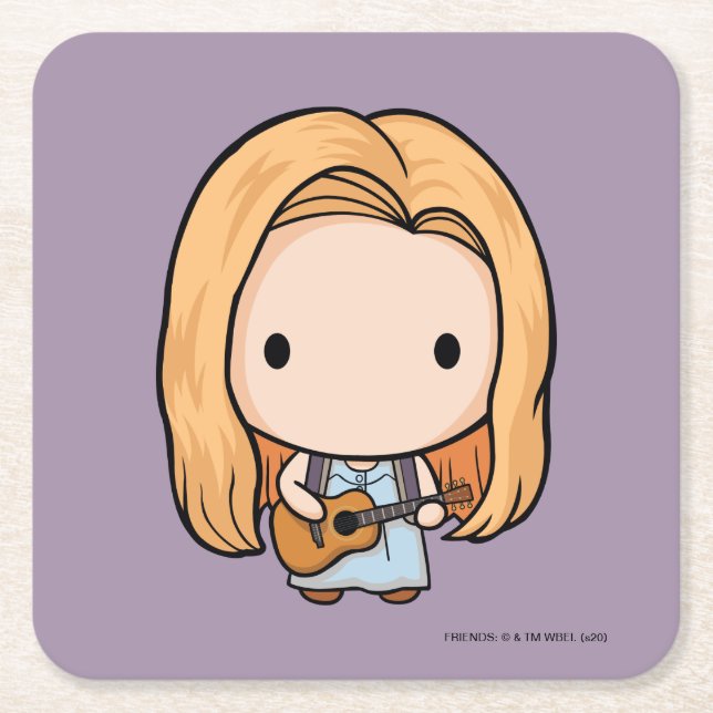 FRIENDS™ | Phoebe Chibi Square Paper Coaster (Front)