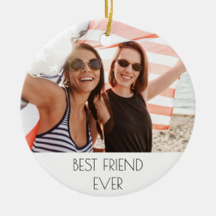 Friends photo ceramic tree decoration