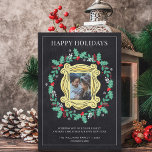 FRIENDS™ Photo Holiday Christmas Chalkboard Card<br><div class="desc">Send festive wishes with the FRIENDS™ Photo Holiday Christmas Chalkboard Card. Featuring a charming chalkboard background adorned with the iconic FRIENDS™ logo, holiday accents, and space for your favourite photo, this card is perfect for spreading cheer to loved ones. Customisable with your holiday message, it’s a nostalgic and heartwarming choice...</div>
