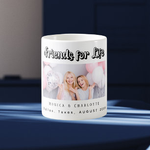 Friends photo names white black coffee mug