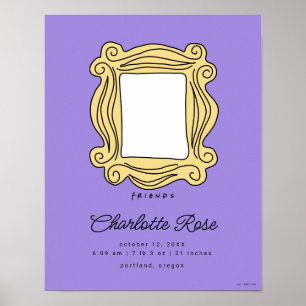 FRIENDS™ Picture Frame   New Baby Birth Stats Poster
