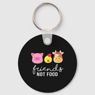 Friends Pig Chicken Cow Not Food Bio Vegetables Ve Key Ring