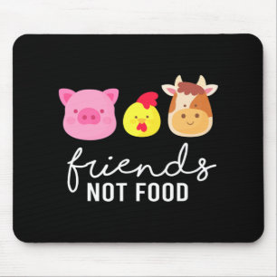 Friends Pig Chicken Cow Not Food Bio Vegetables Ve Mouse Mat