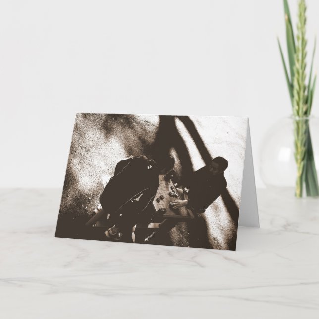 Friends Playing Chinese Chess/Friendship Card (Front)