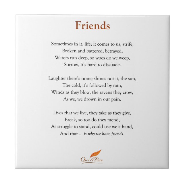 Friends Poem Tile (Front)