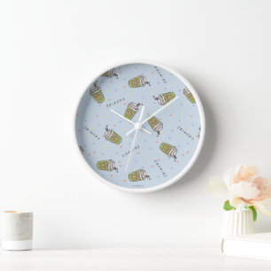 FRIENDS™   Polka Dot Central Perk Pattern Clock