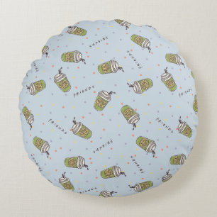 FRIENDS™   Polka Dot Central Perk Pattern Round Cushion