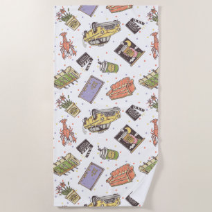 FRIENDS™   Polka Dot Icon Pattern Beach Towel