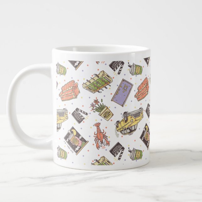 FRIENDS™ | Polka Dot Icon Pattern Large Coffee Mug (Left)