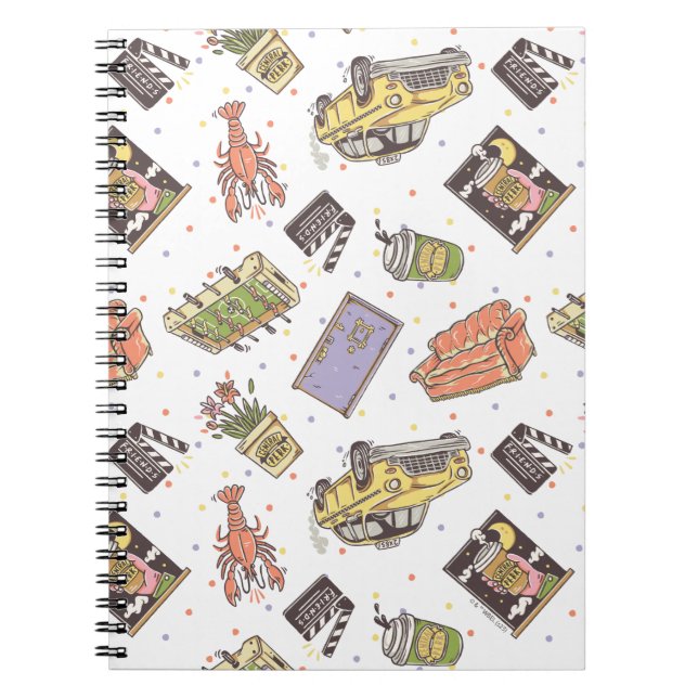FRIENDS™ | Polka Dot Icon Pattern Notebook (Front)