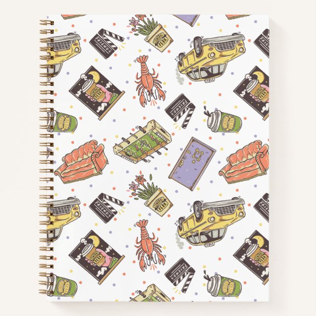 FRIENDS™ | Polka Dot Icon Pattern Notebook (Front)