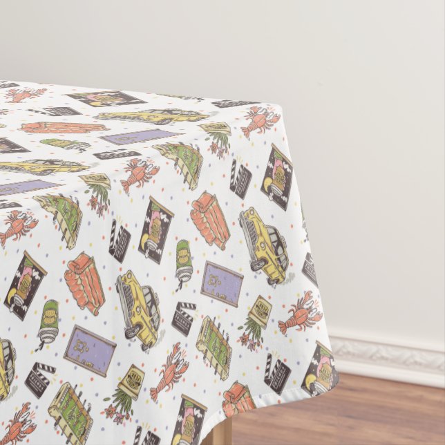 FRIENDS™ | Polka Dot Icon Pattern Tablecloth (In Situ)