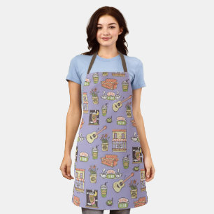 FRIENDS™   Purple Icon Pattern Apron