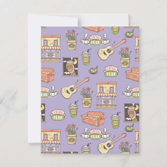 FRIENDS™ | Purple Icon Pattern Card (Front)