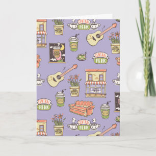 FRIENDS™   Purple Icon Pattern Card