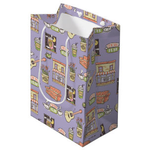 FRIENDS™   Purple Icon Pattern Medium Gift Bag