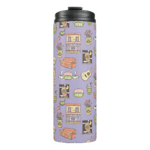 FRIENDS™   Purple Icon Pattern Thermal Tumbler