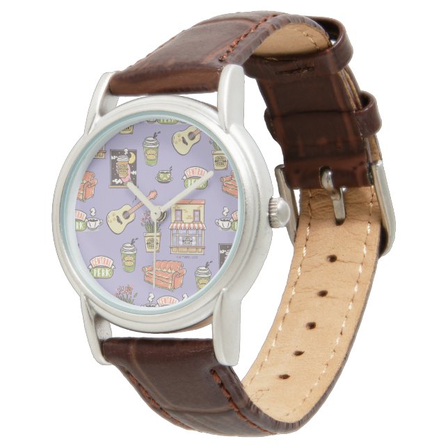 FRIENDS™ | Purple Icon Pattern Watch (Angled)