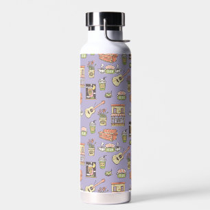 FRIENDS™   Purple Icon Pattern Water Bottle