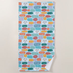 FRIENDS™ Quote Pattern Beach Towel