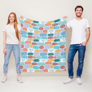 FRIENDS™ Quote Pattern Fleece Blanket