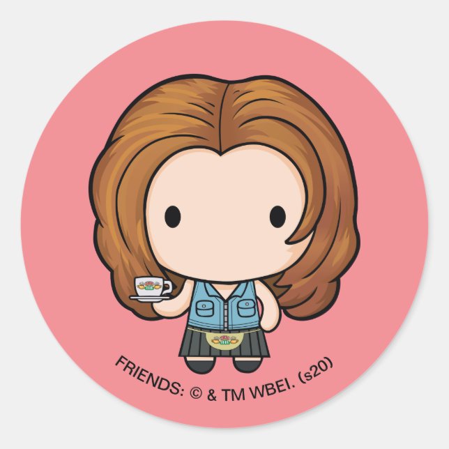 FRIENDS™ | Rachel Chibi Classic Round Sticker (Front)
