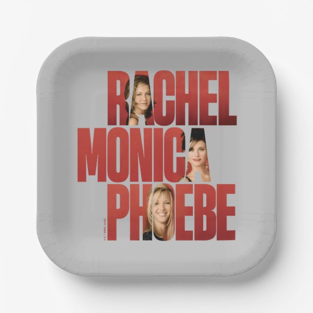 FRIENDS™ | Rachel, Monica & Phoebe Paper Plate (Front)