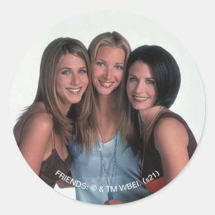 FRIENDS™   Rachel, Phoebe, and Monica Classic Round Sticker