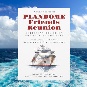 Friends Reunion Cruise Vacation  Invitation