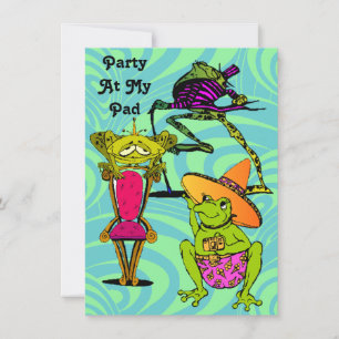 Friends Reunion Party At My Pad Frog Invitations