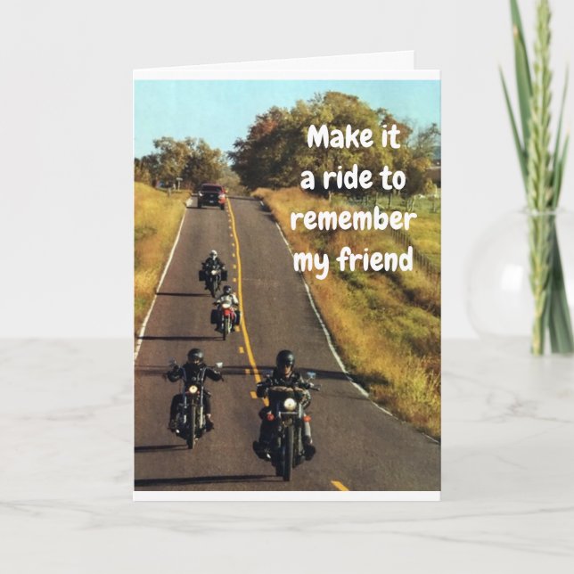 **FRIEND''S RIDE** ON HIS "BIRTHDAY" CARD (Front)