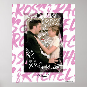 FRIENDS™   Ross And Rachel Doodled Hearts Poster