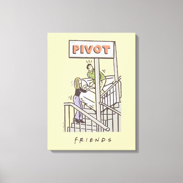 FRIENDS™ | Ross and Rachel PIVOT Canvas Print (Front)