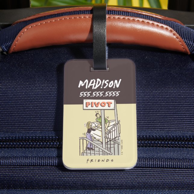 FRIENDS™ | Ross and Rachel PIVOT Luggage Tag (Back Insitu 4)
