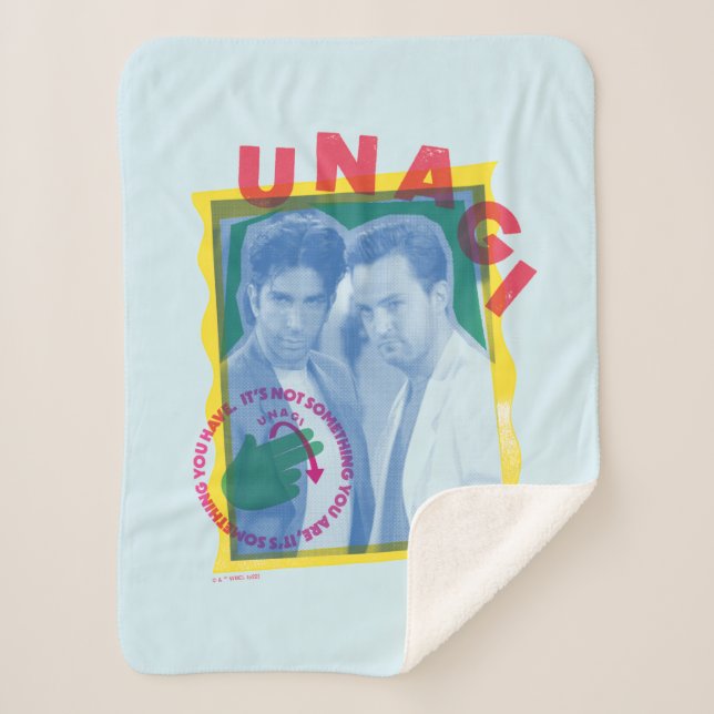 FRIENDS™ | Ross & Chandler - Unagi Sherpa Blanket (Front)