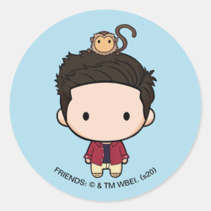 FRIENDS™   Ross Chibi Classic Round Sticker