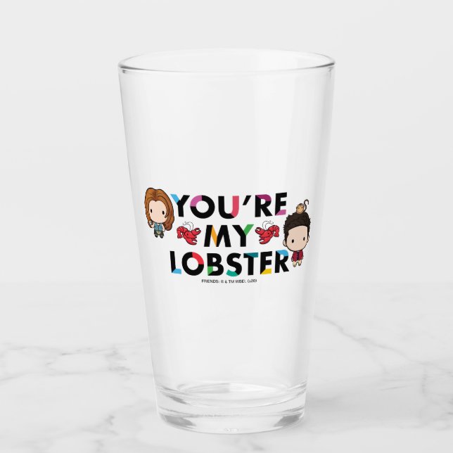 FRIENDS™ | Ross & Rachel  Lobster Chibi Glass (Front)