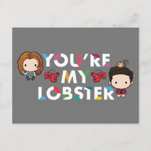 FRIENDS™ Ross & Rachel Lobster Chibi Invitation Postcard