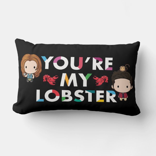 FRIENDS™ | Ross & Rachel  Lobster Chibi Lumbar Cushion (Front)