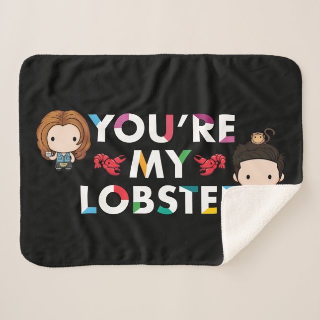 FRIENDS™ | Ross & Rachel  Lobster Chibi Sherpa Blanket (Front (Horizontal))