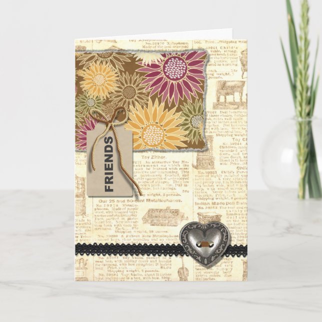 Friends scrapbook collage card (Front)